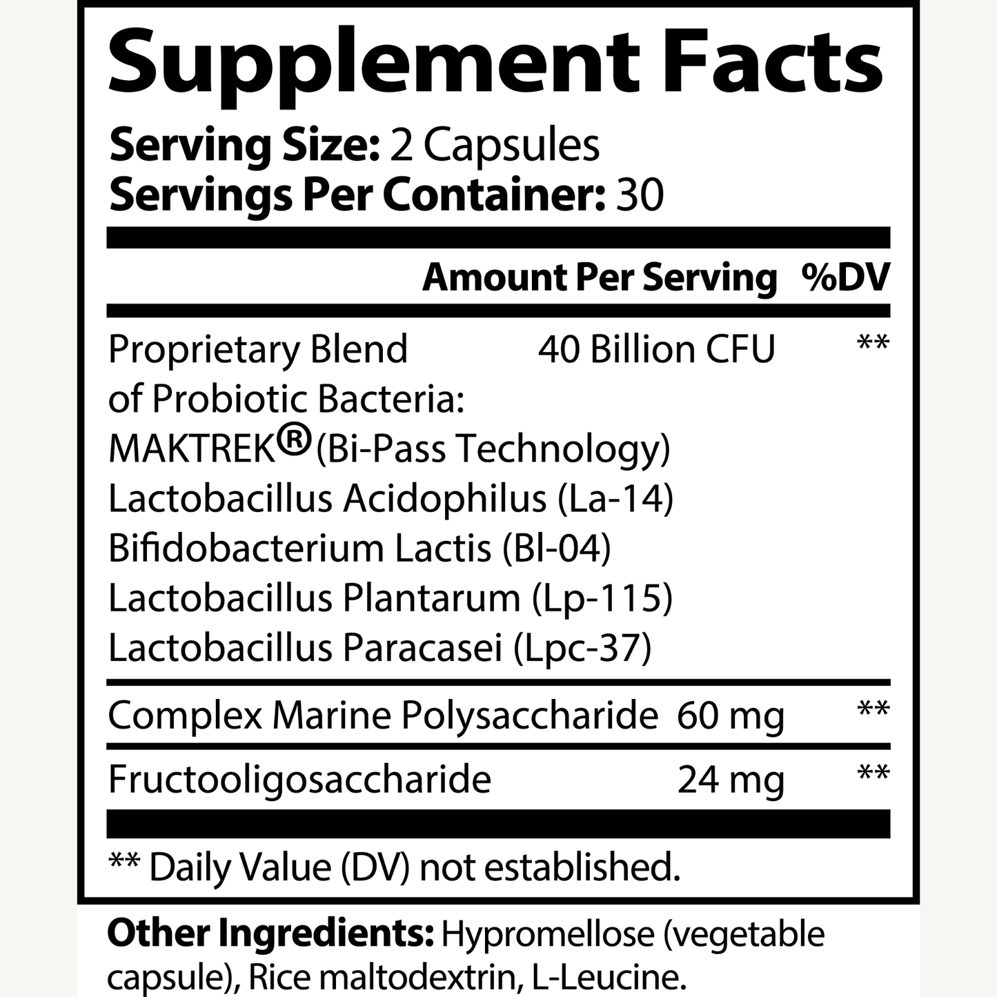 Vitaryn™ Advanced Probiotic & Prebiotic 40 Billion