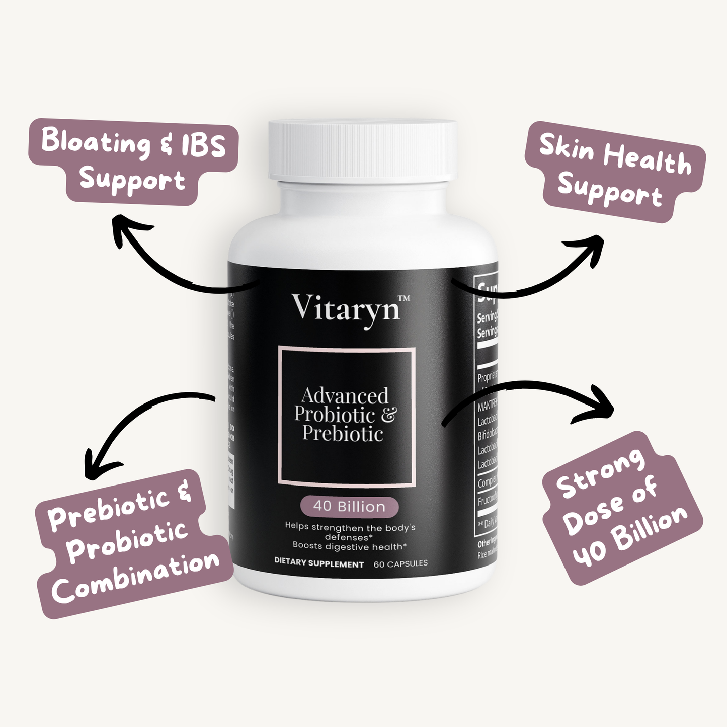 Vitaryn™ Advanced Probiotic & Prebiotic 40 Billion